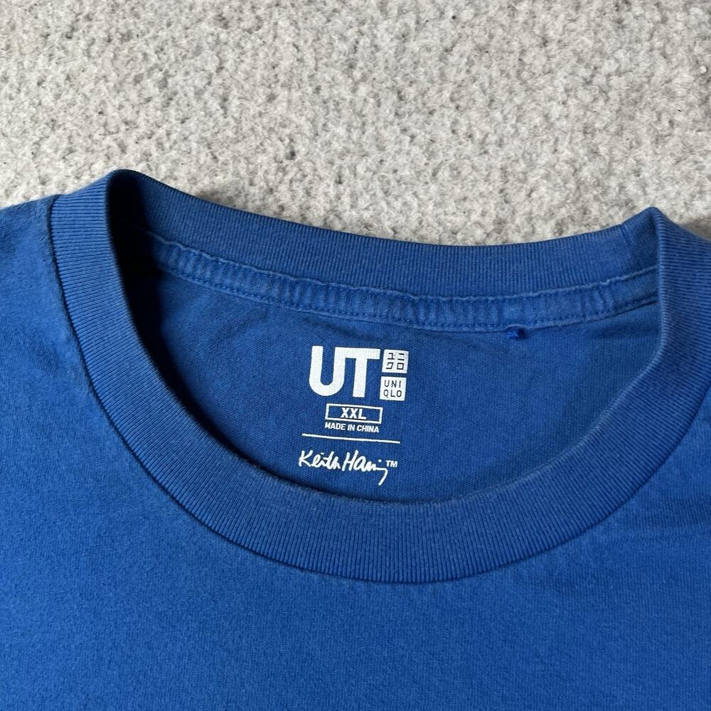 Keith Haring Shirt Mens 2XL Blue Art Sound Music Graphic New York UNIQLO - Picture 2 of 10